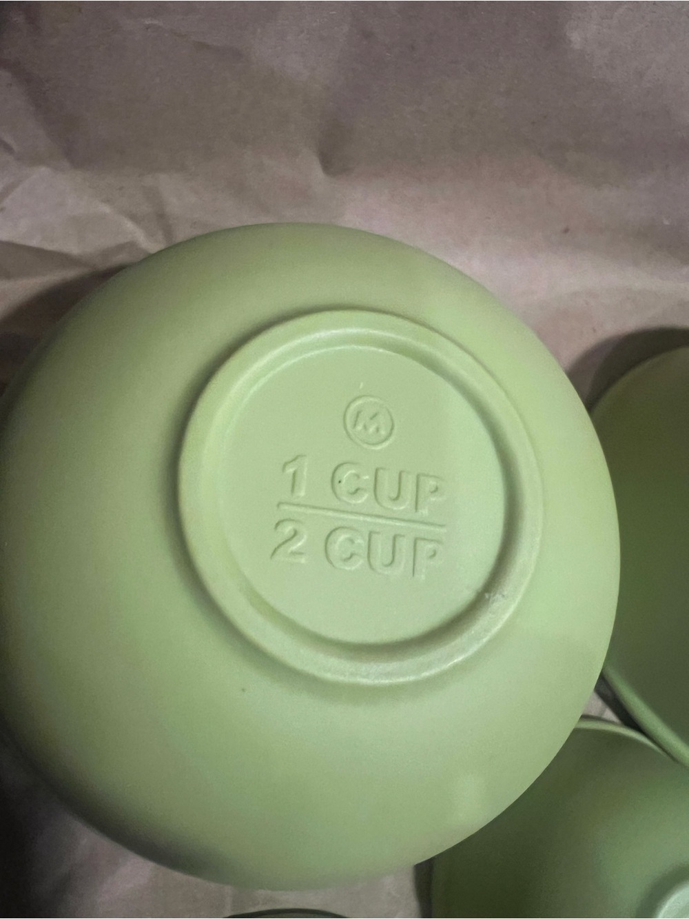 Authentic Vintage True Melmac Avocado Green Nesting Measuring Bowls Set of 5